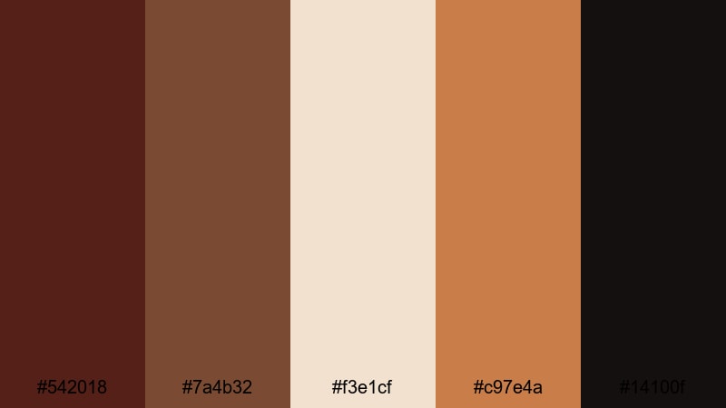 rustic coffee mahogany mahogany color palette with hex codes