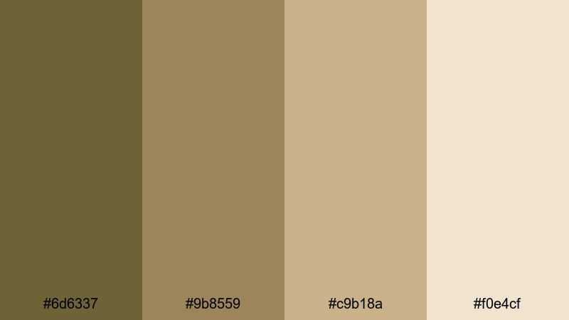 rustic farmhouse morning brown olive color palette with hex codes