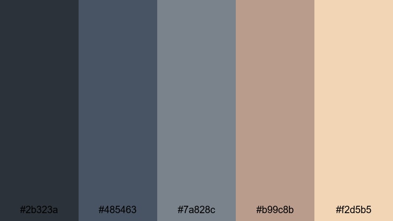 rustic flannel layers cozy color palette with hex codes