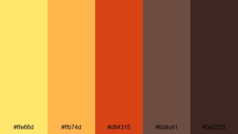 rustic harvest bloom daffodil color palette with hex codes