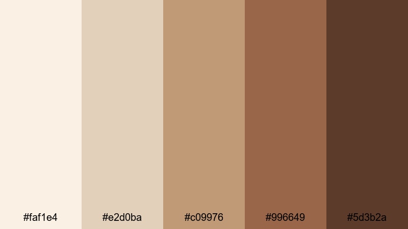 rustic macrame ivory ivory color palette with hex codes