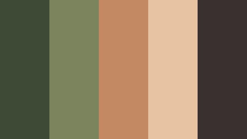 rustic market stroll forest moss color palette with hex codes