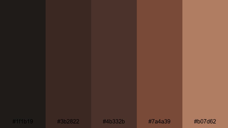 rustic noir lounge rustic color palette with hex codes