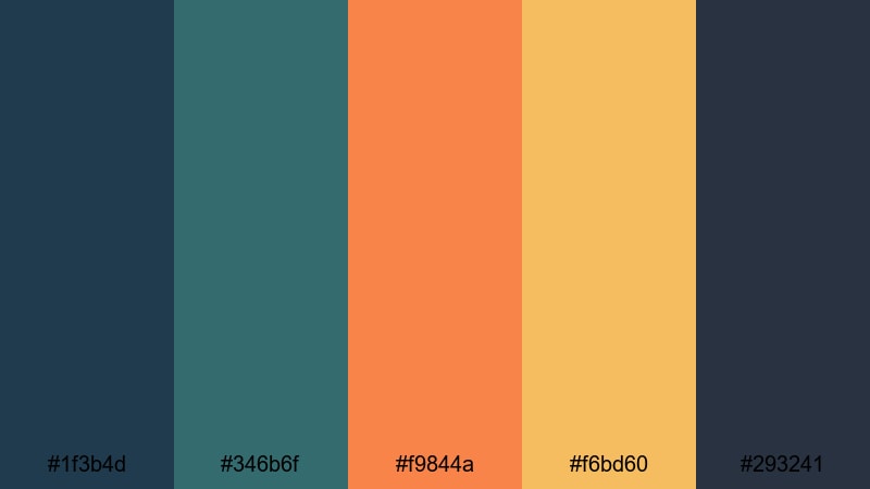 rusty ocean echo blue rust color palette with hex codes
