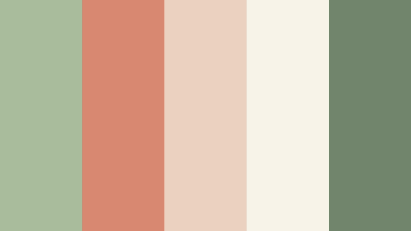 sage blossom nook sage green and terracotta home decor store color color palette with hex codes