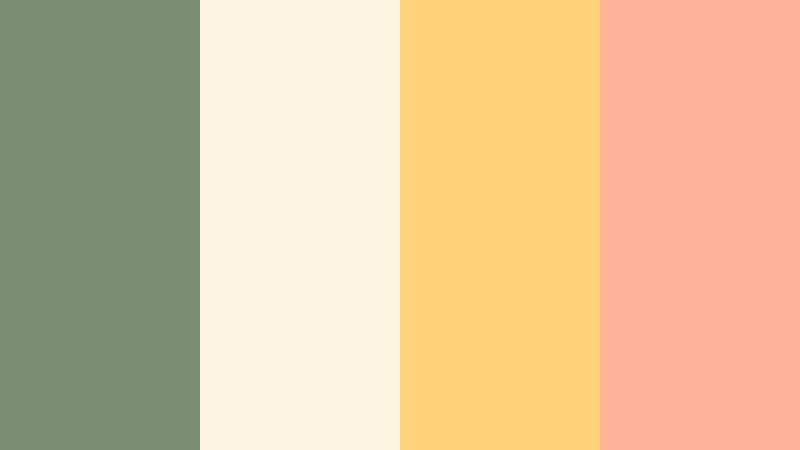 sage citrus pop sage leaf color palette with hex codes