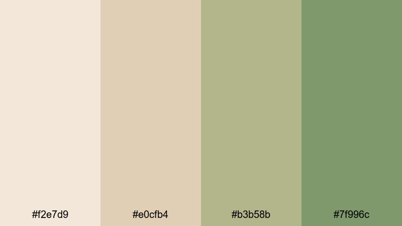 sage dune horizon beige green color palette with hex codes