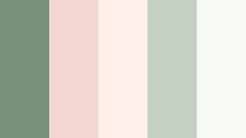 sage lace afternoon muted fern color palette with hex codes