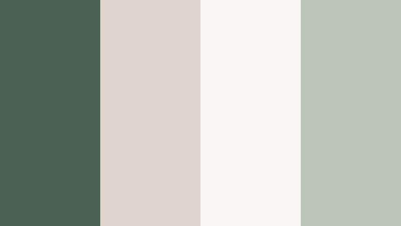 sage moodboard collage dark sage green color palette with hex codes