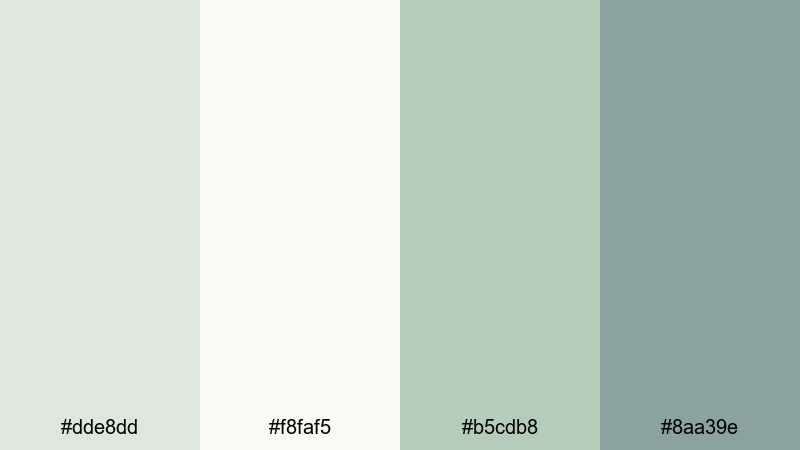 sage workspace light pastel green color palette with hex codes