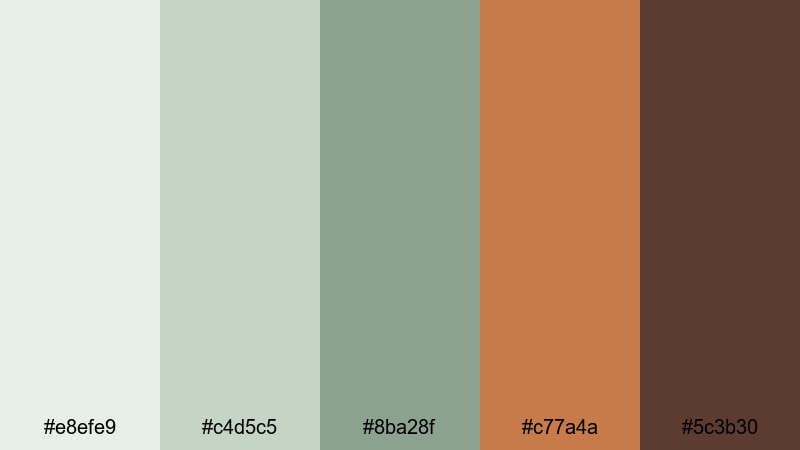 sagebrush canyon calm boho color palette with hex codes