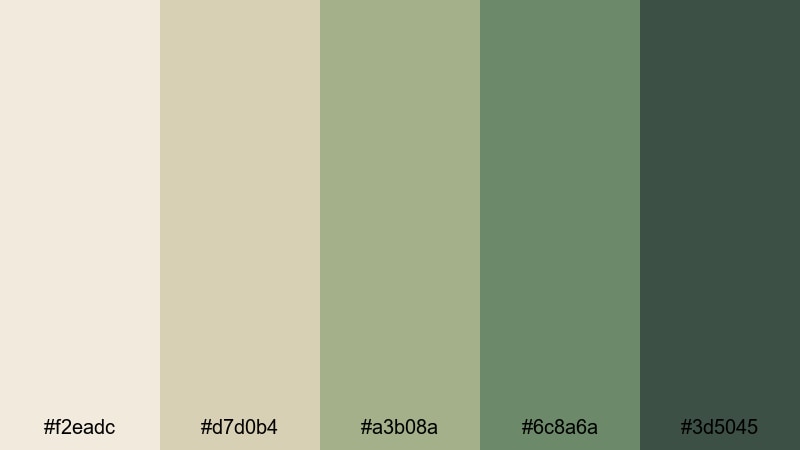sagebrush oasis calm desert color palette with hex codes