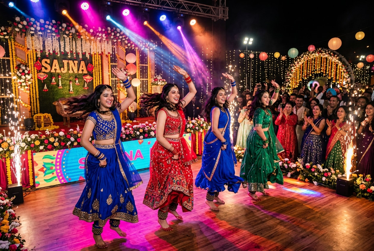 customize sajna dance video template