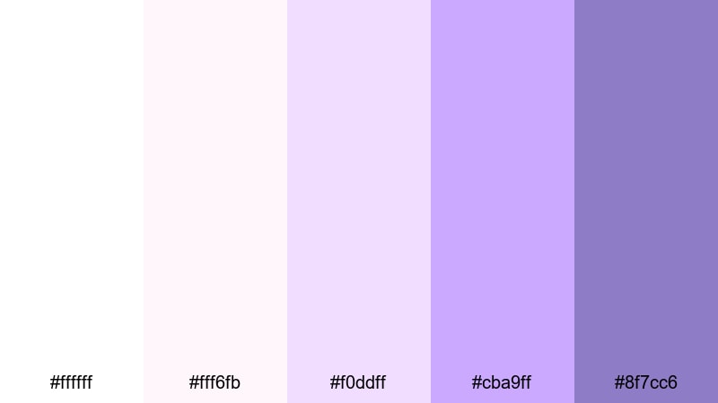 sakura mist purple travel white purple color palette with hex codes