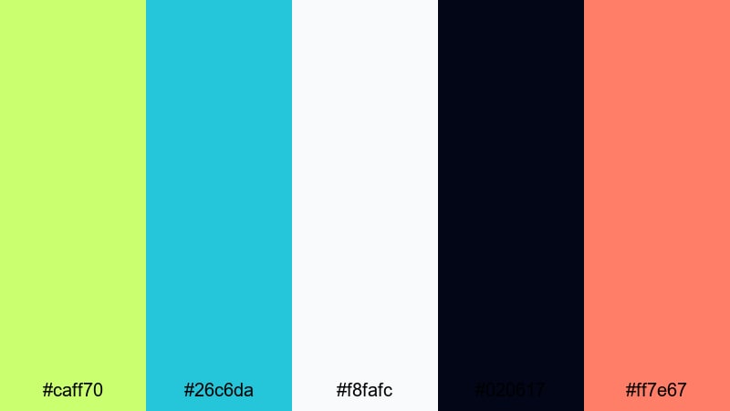 salt lime fizz tropical color palette with hex codes