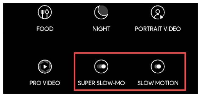 samsung slo mo camera captuer options