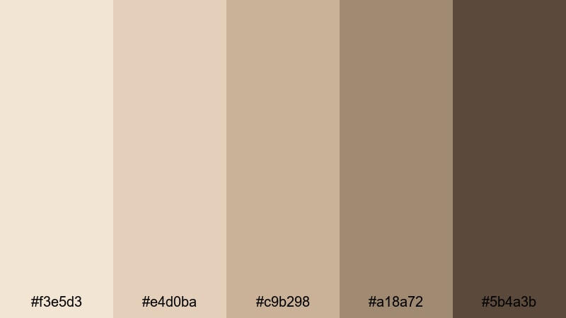 sandstone grid cream beige color palette with hex codes