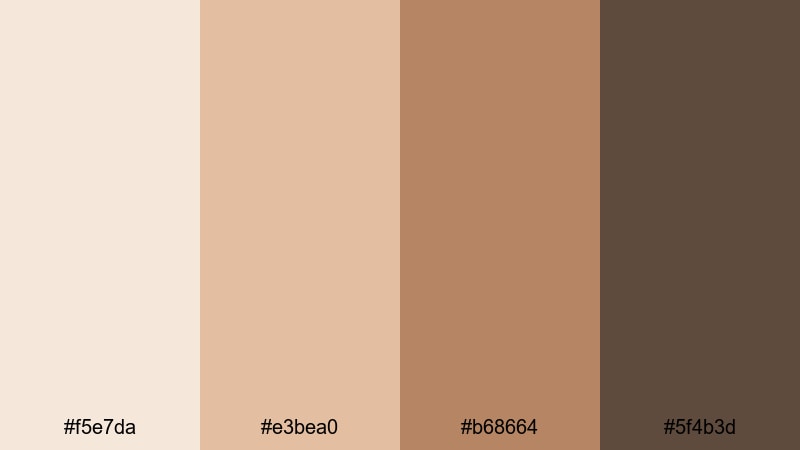 sandstone interface sheen brown peach color palette with hex codes