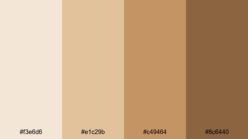 sandstone studio beige orange color palette with hex codes