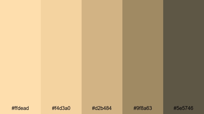 sandy trail wanderlust navajo white color palette with hex codes