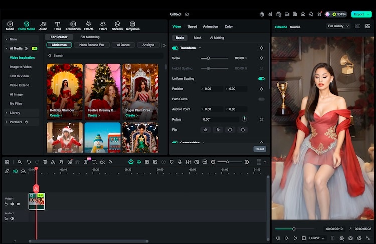 upload image and start generating