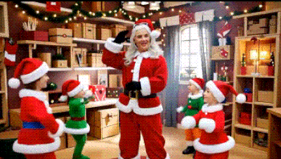 santa claus filter dancing with santas