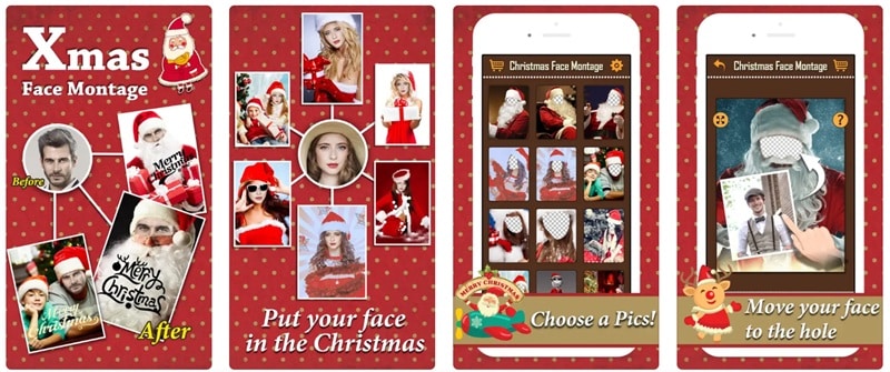 xmas face montage effects apps