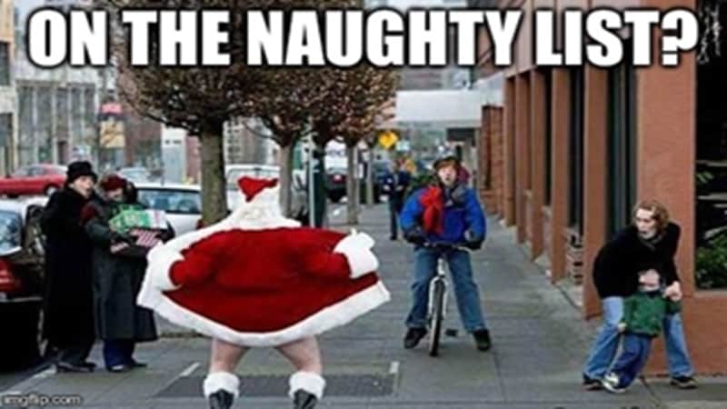 santa claus meme being exhibitionist