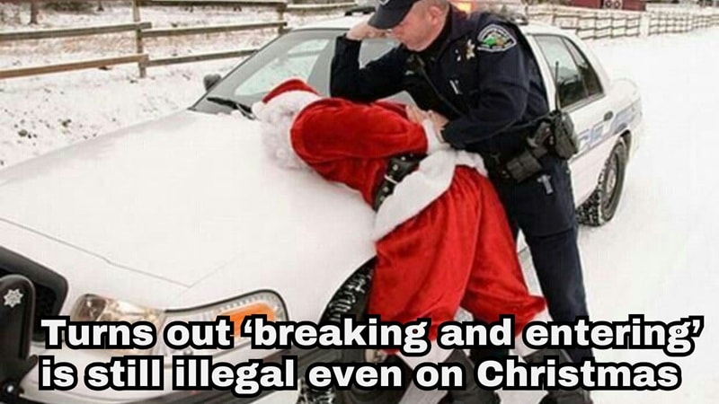 santa claus doing criminal meme