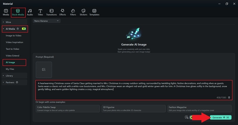 use ai image to generate santa