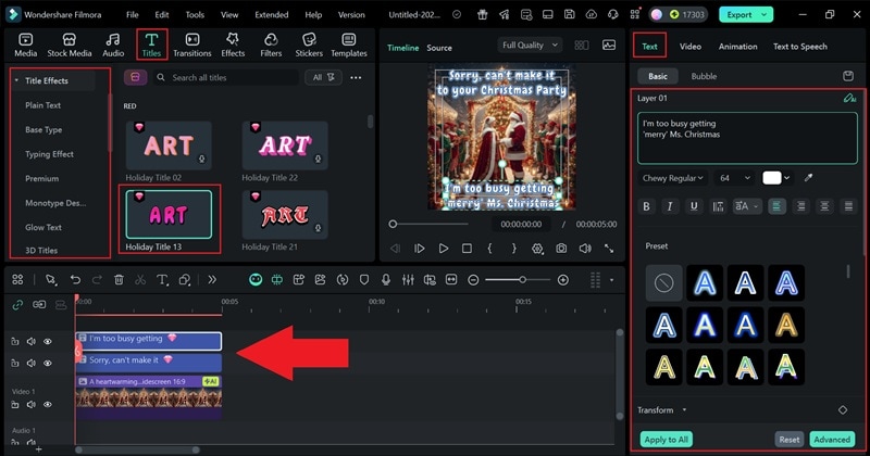 use titles for captions