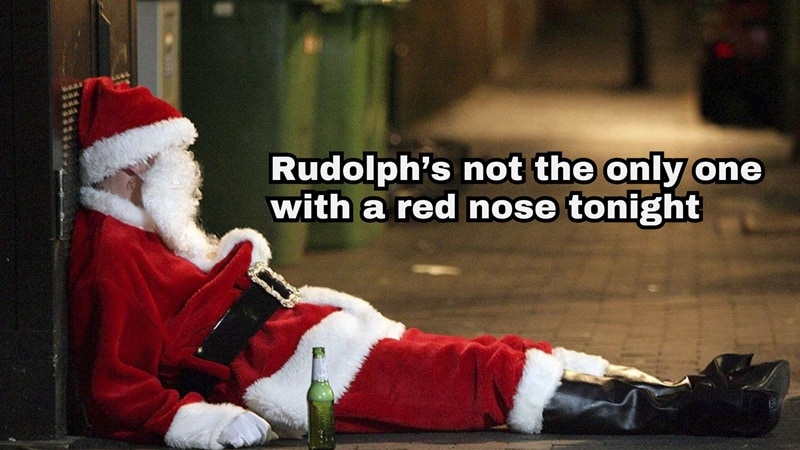santa claus meme getting drunk