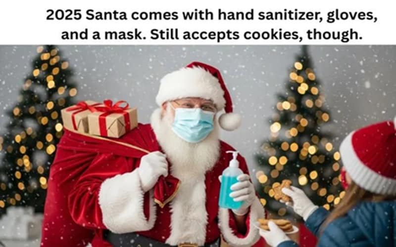 santa claus meme in covid time