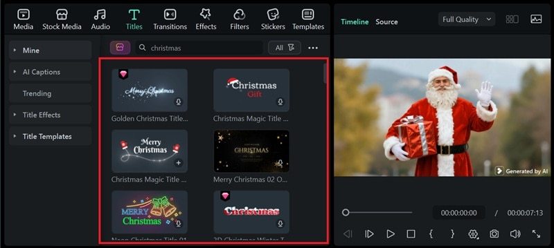 add christmas-themed title