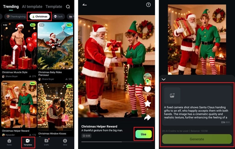 browse santa claus video templates