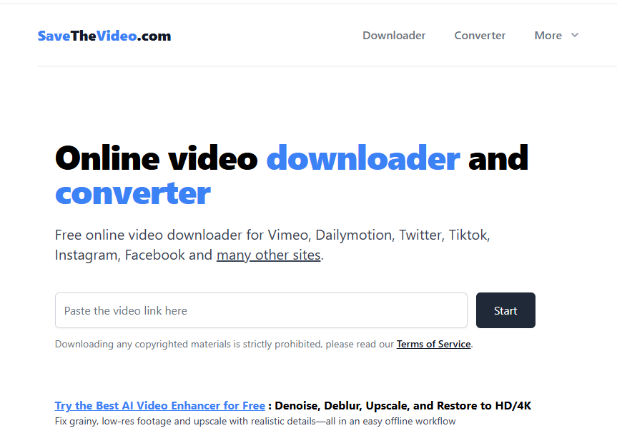 Web Video Downloader - Savethevideo