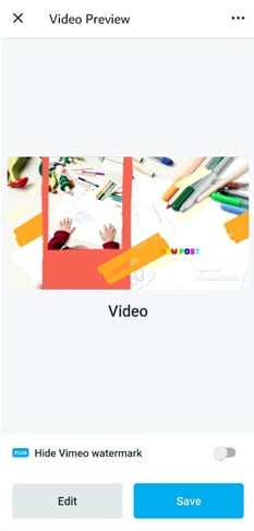 add stickers to vimeo video on Android - save