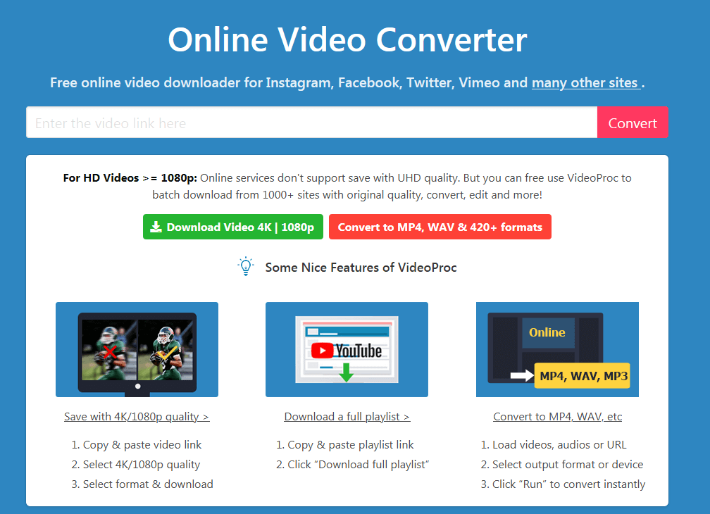 save and convert  Dailymotion video online 