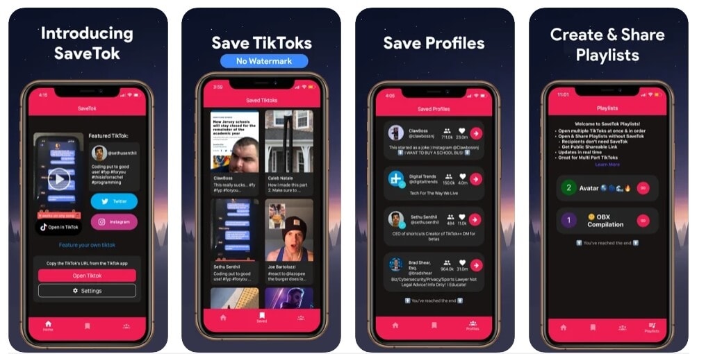 download tiktok video on iphone without watermark with SaveTok