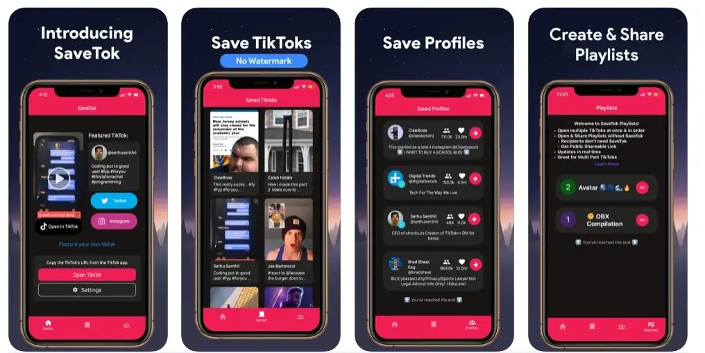 download tiktok video on iphone without watermark with SaveTok