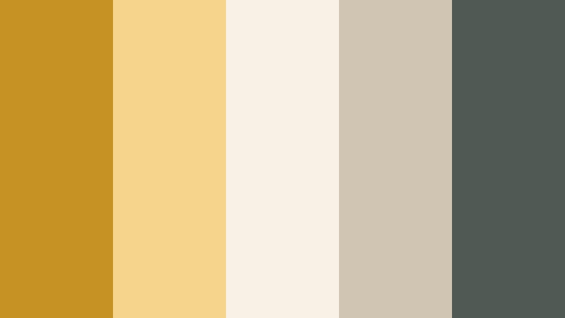 scandi breakfast light honey mustard color palette with hex codes