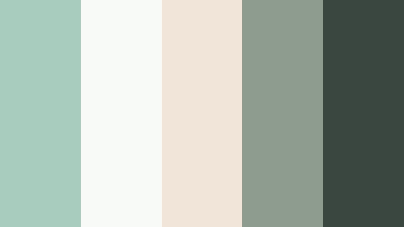scandi calm workspace misty jade color palette with hex codes