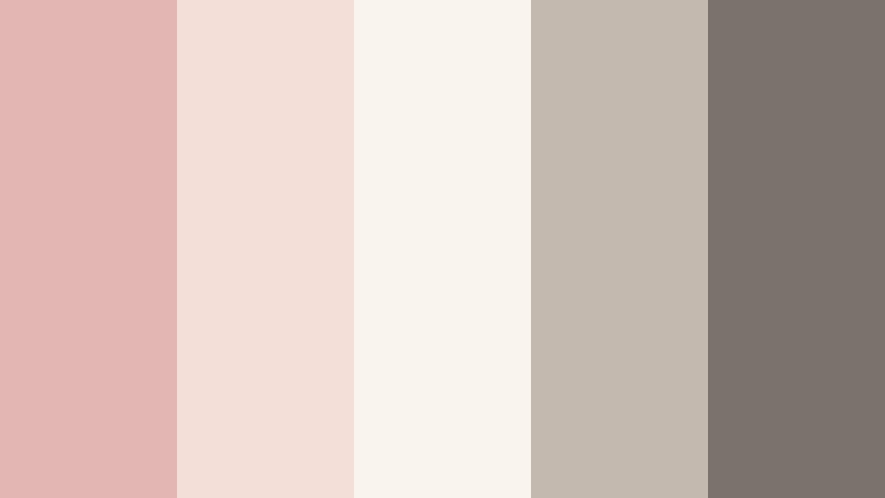 scandi rose neutrals faded rose color palette with hex codes