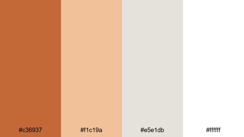 scandinavian ginger accent ginger color palette with hex codes