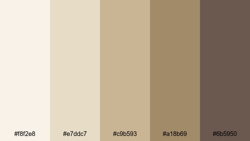 scandinavian loft blond blond color palette with hex codes