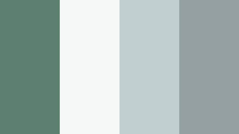 scandinavian loft calm cool eucalyptus color palette with hex codes