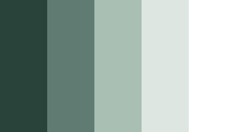 scandinavian loft calm moss jade color palette with hex codes