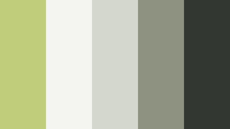 scandinavian olive calm dusty lime color palette with hex codes