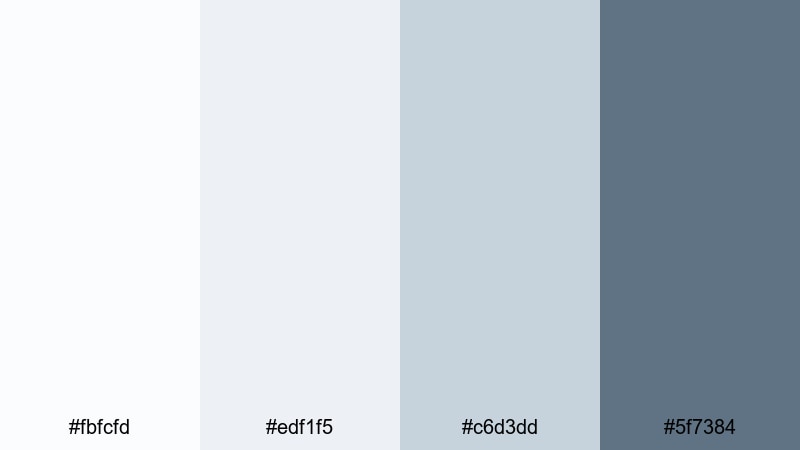 scandinavian snow drift white color palette with hex codes