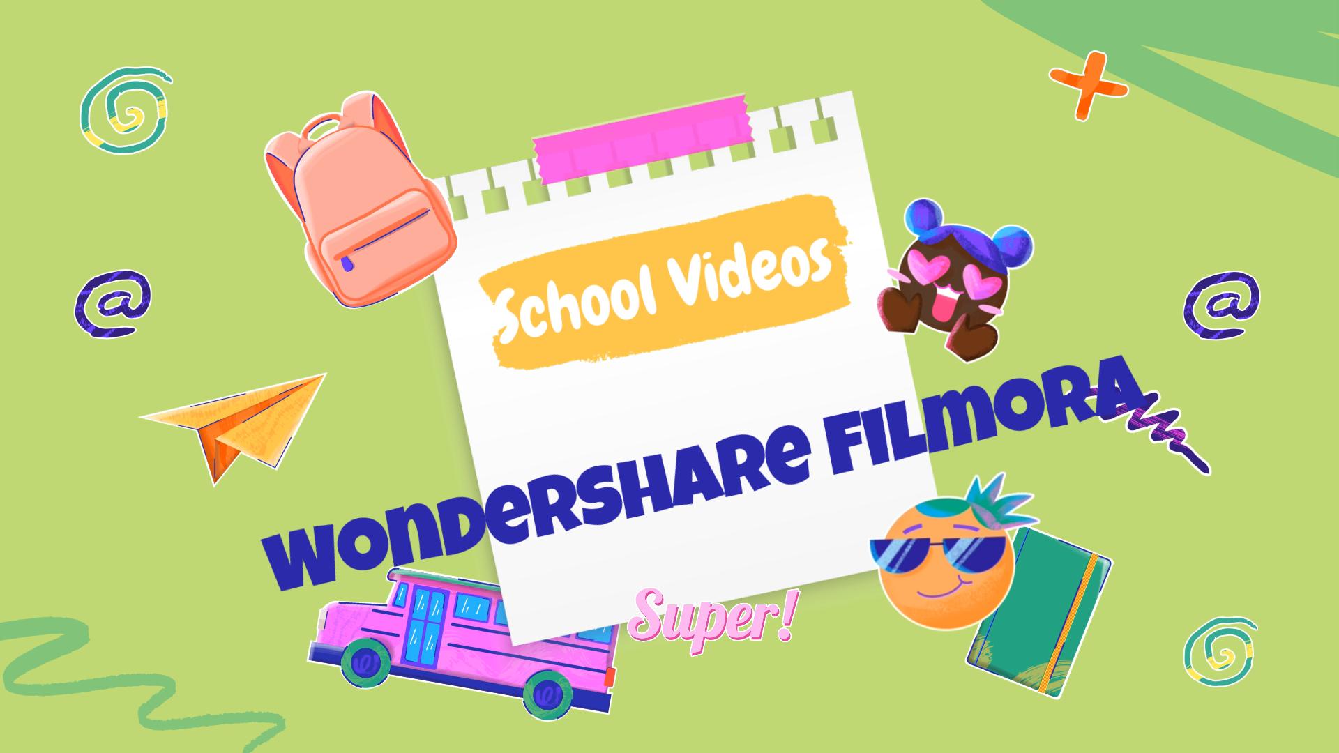 filmora school video template